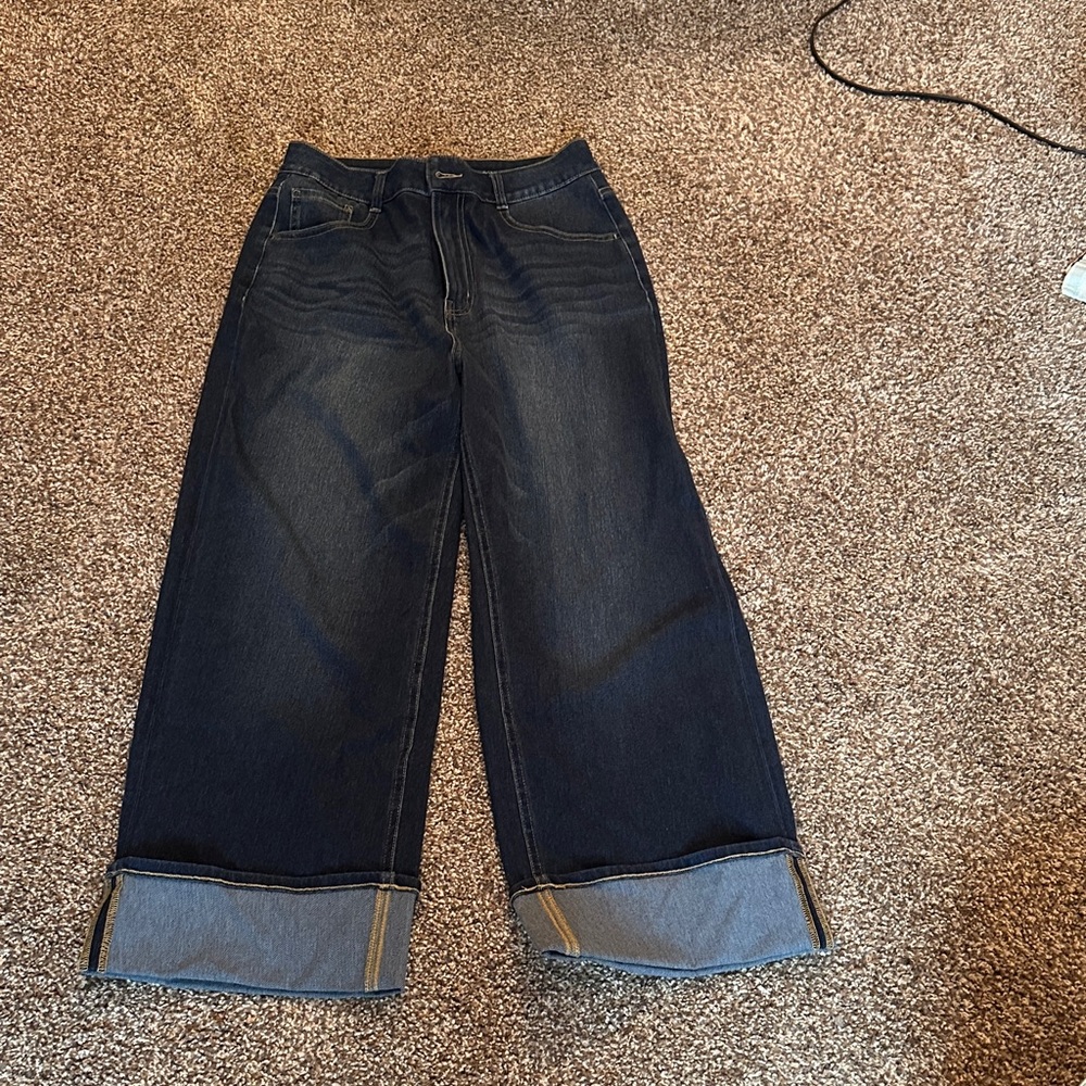 HALARA Dark Blue Flare Jeans